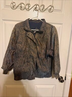 Women's Animal-Print Bomber Jacket - Brown/Black